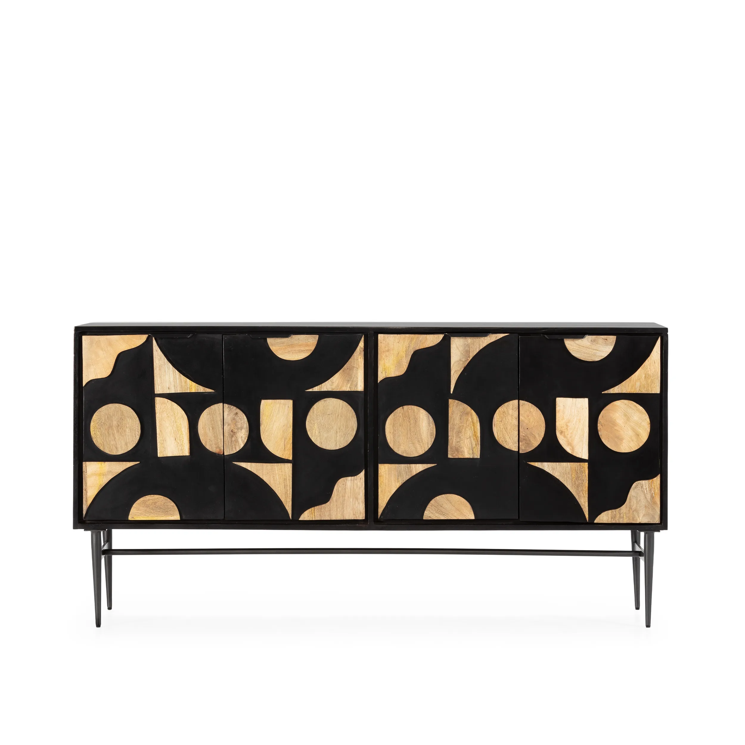 APARADOR NAVYA 4P MADERA MANGO/NEGRO