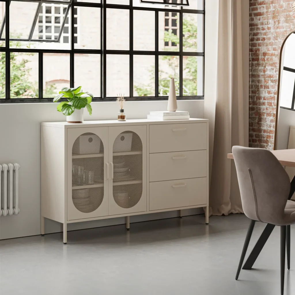 APARADOR DIORA 2P3C 140CM CREMA