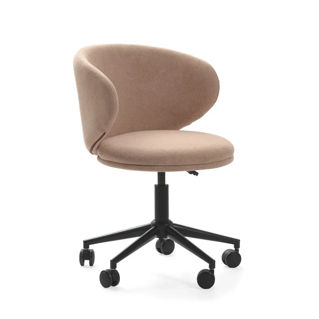 Sillón de oficina Rush en color rosa claro 1_risultato Sillón de oficina Rush en color rosa claro.
