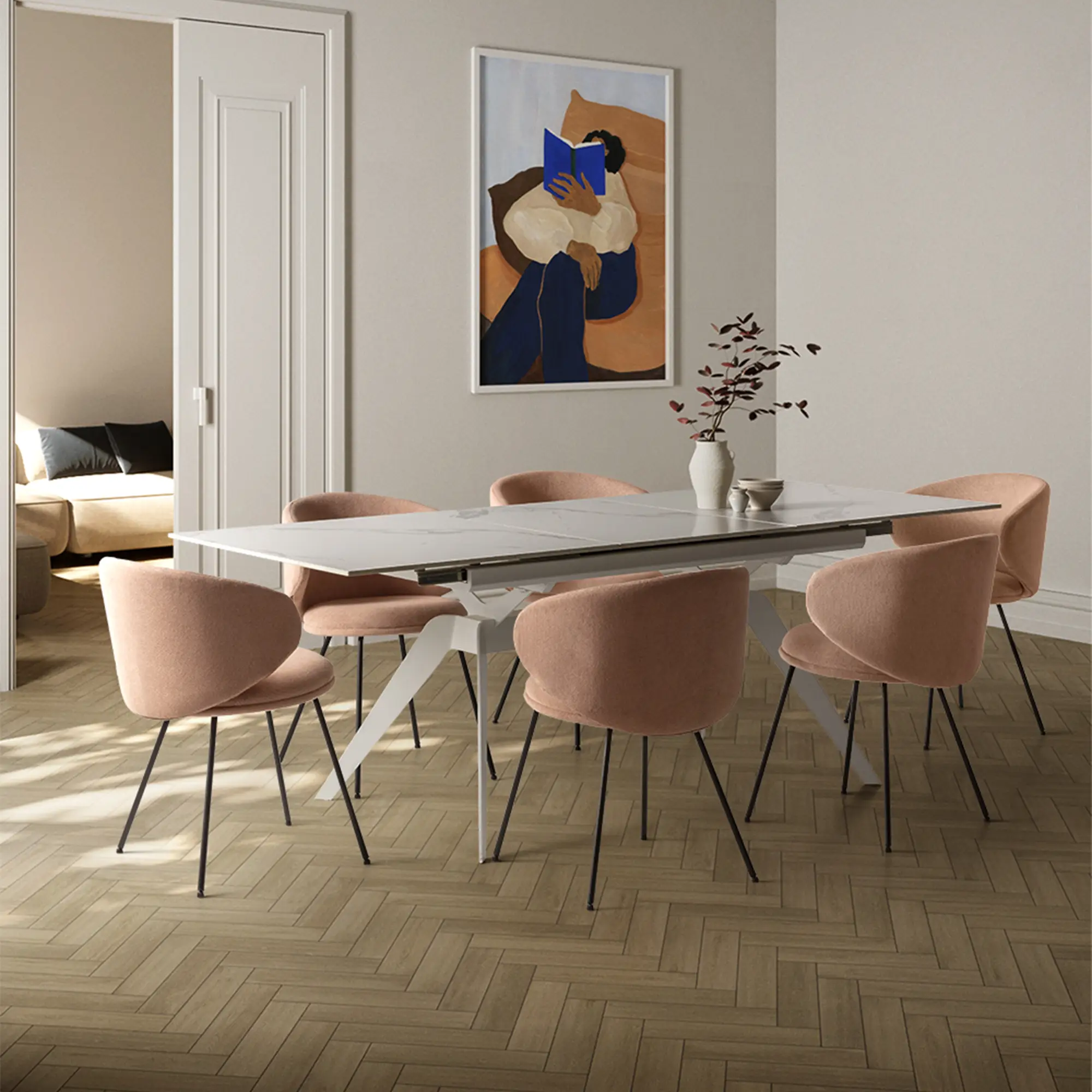 Mesa Extensible Lula Blanco