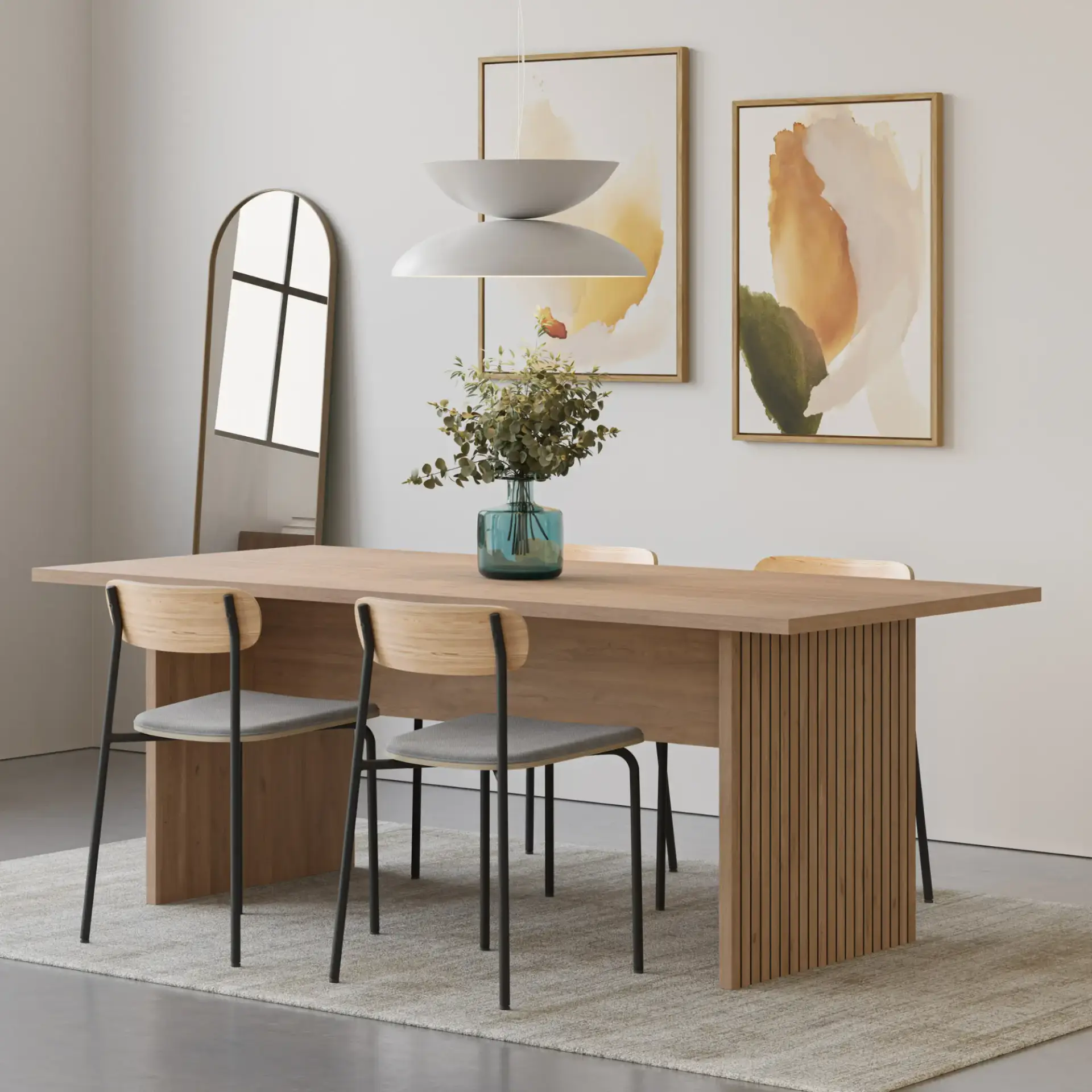 MESA RECT. ARIEL 200CM SEPET PIE DISEÑO RAYAS