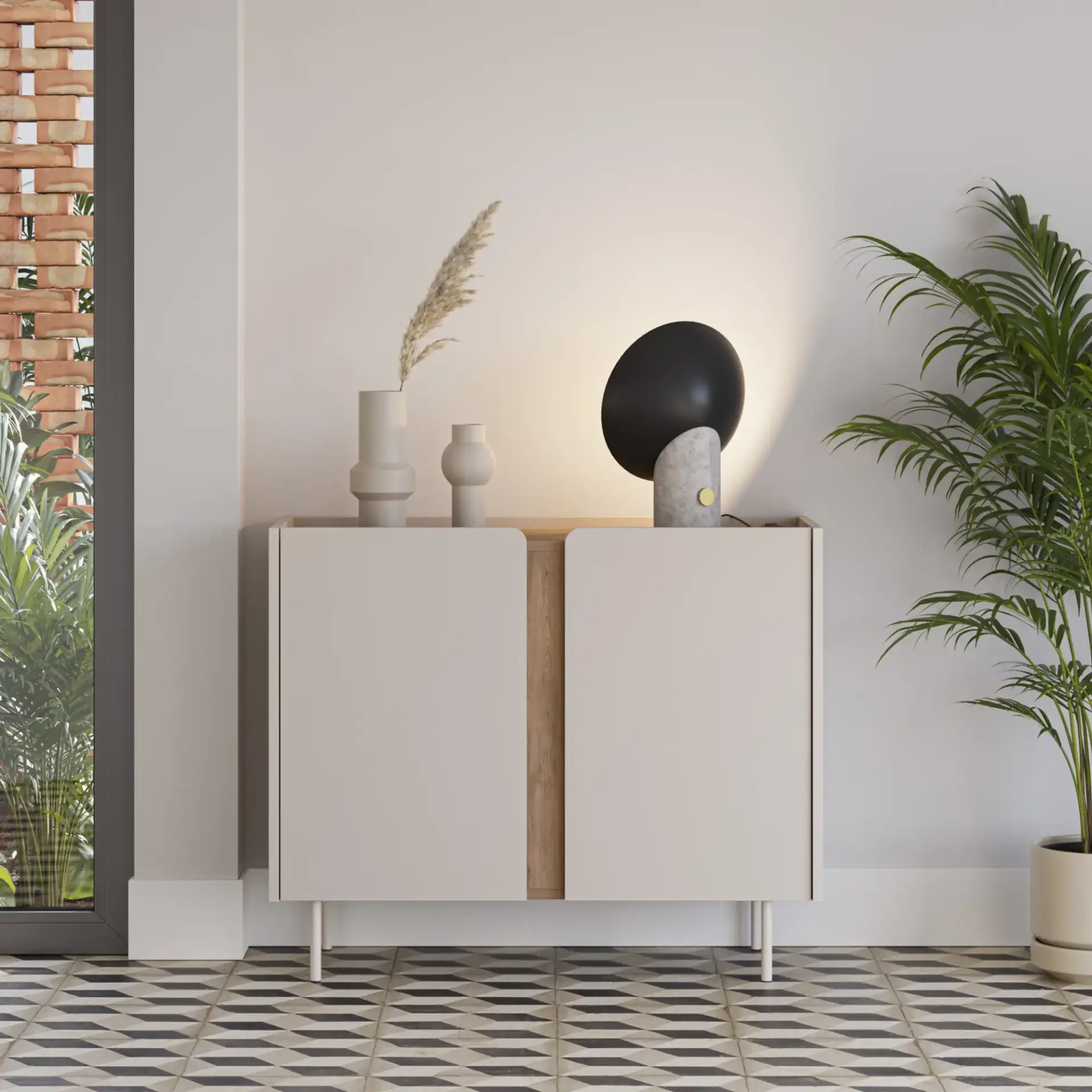 MUEBLE AUXILIAR LUCILE CREMA/SEPET