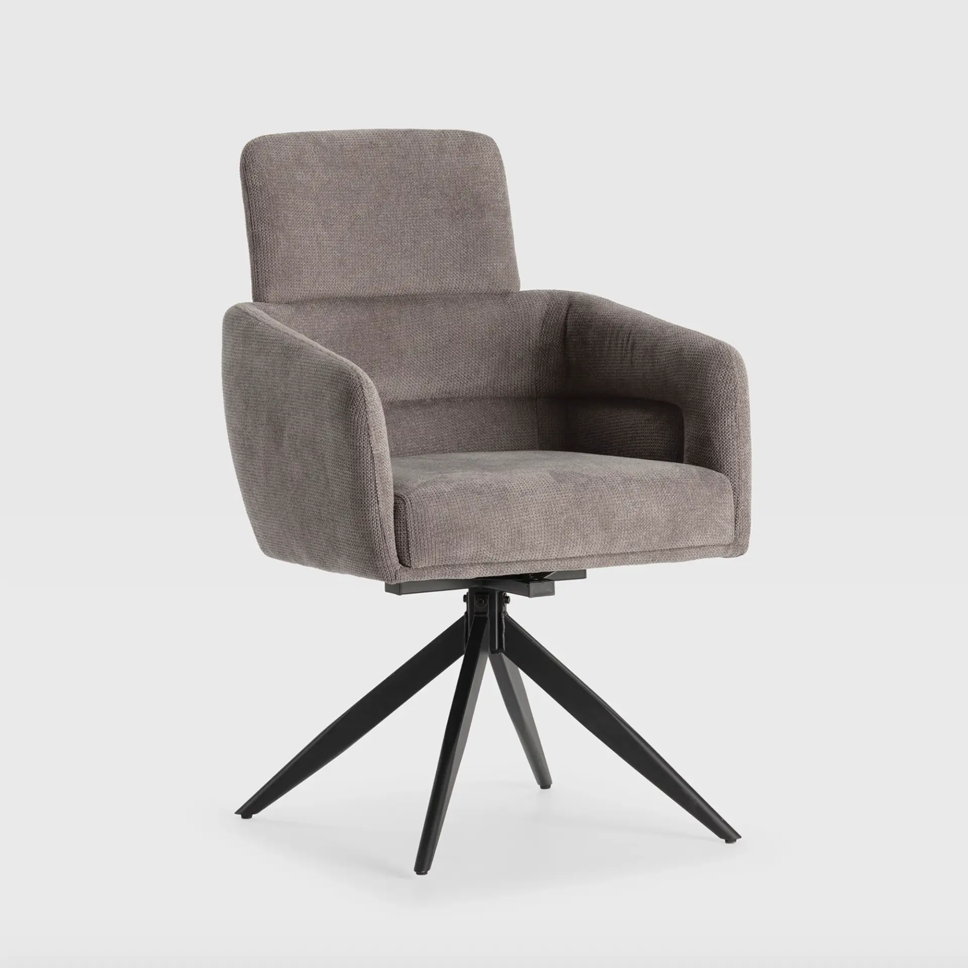 SILLON GIRATORIO AIXA GRIS OSCURO/PATA NEGRA