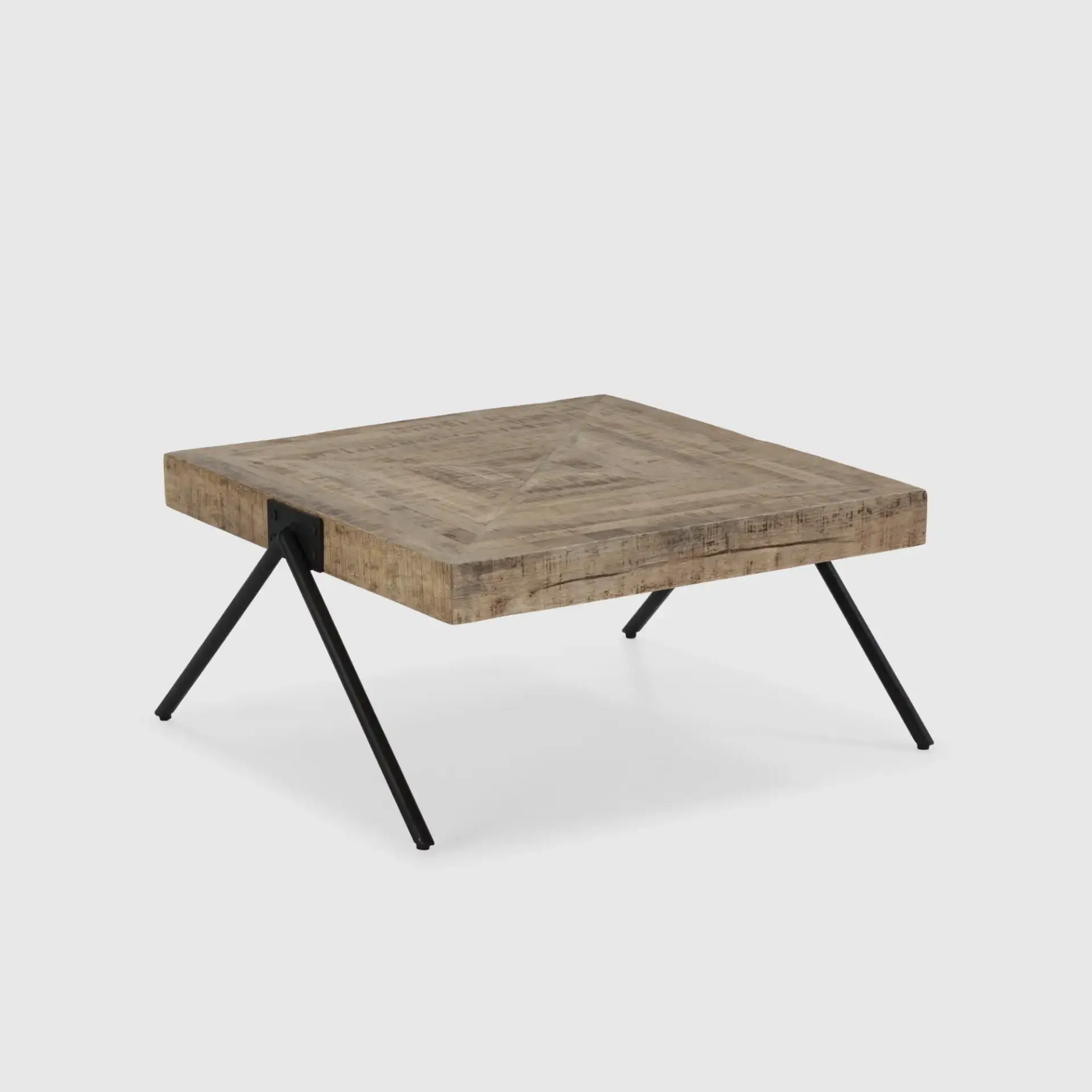 MESA CENTRO INDRA MADERA MANGO NATURAL PATA METAL