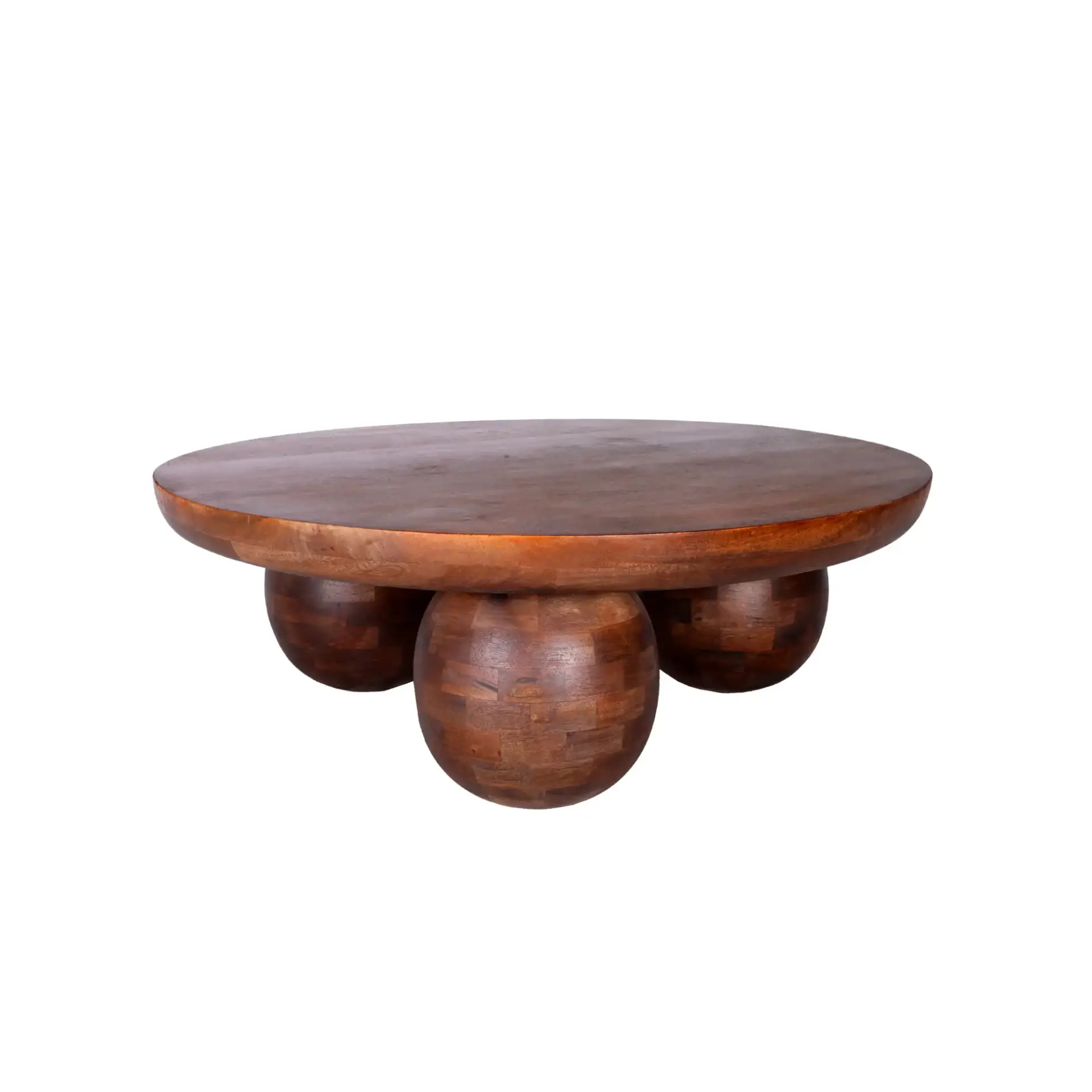 MESA CENTRO REDONDA AILEN 100CM MARRON