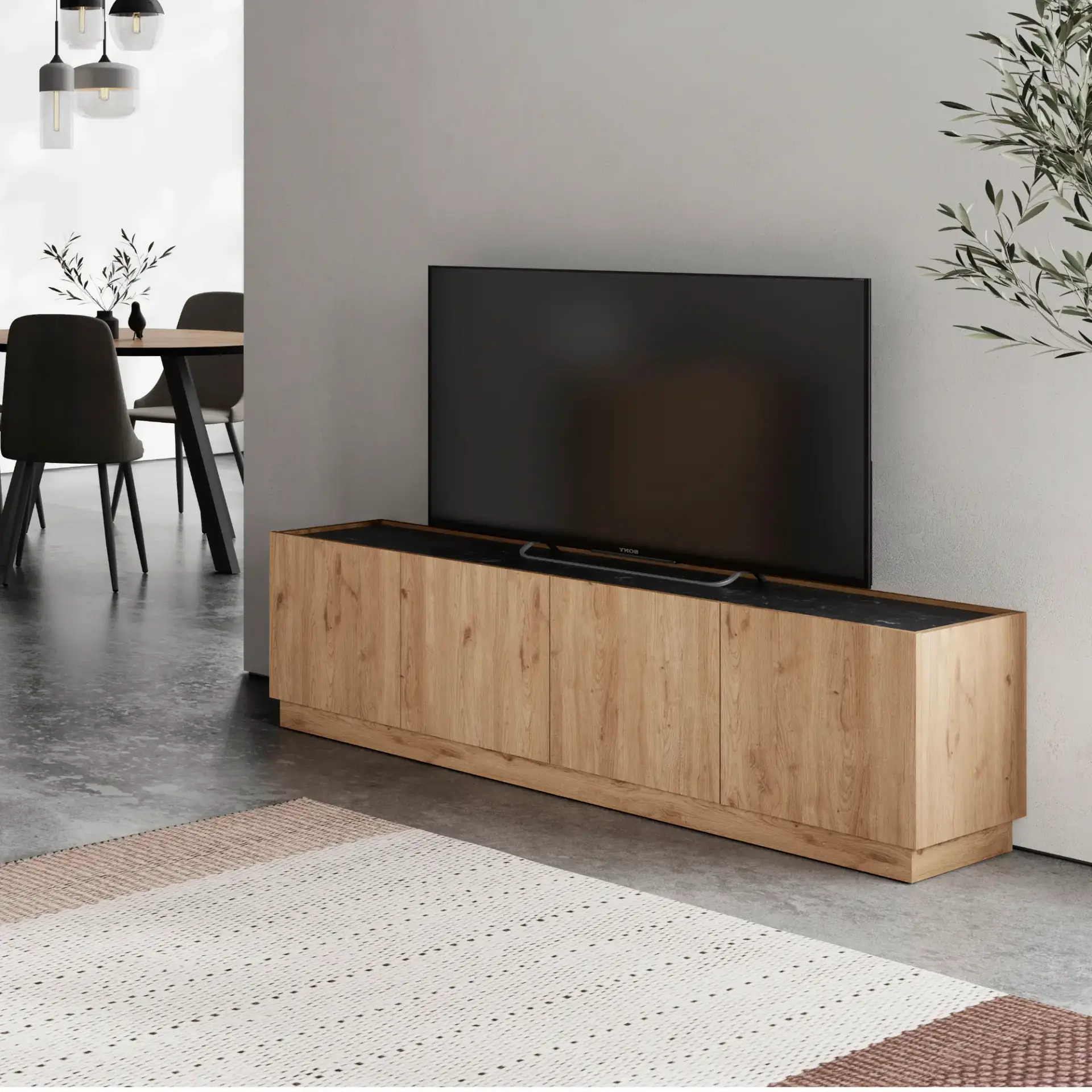MUEBLE TV DIONE SEPET/MARMOL LOTUS