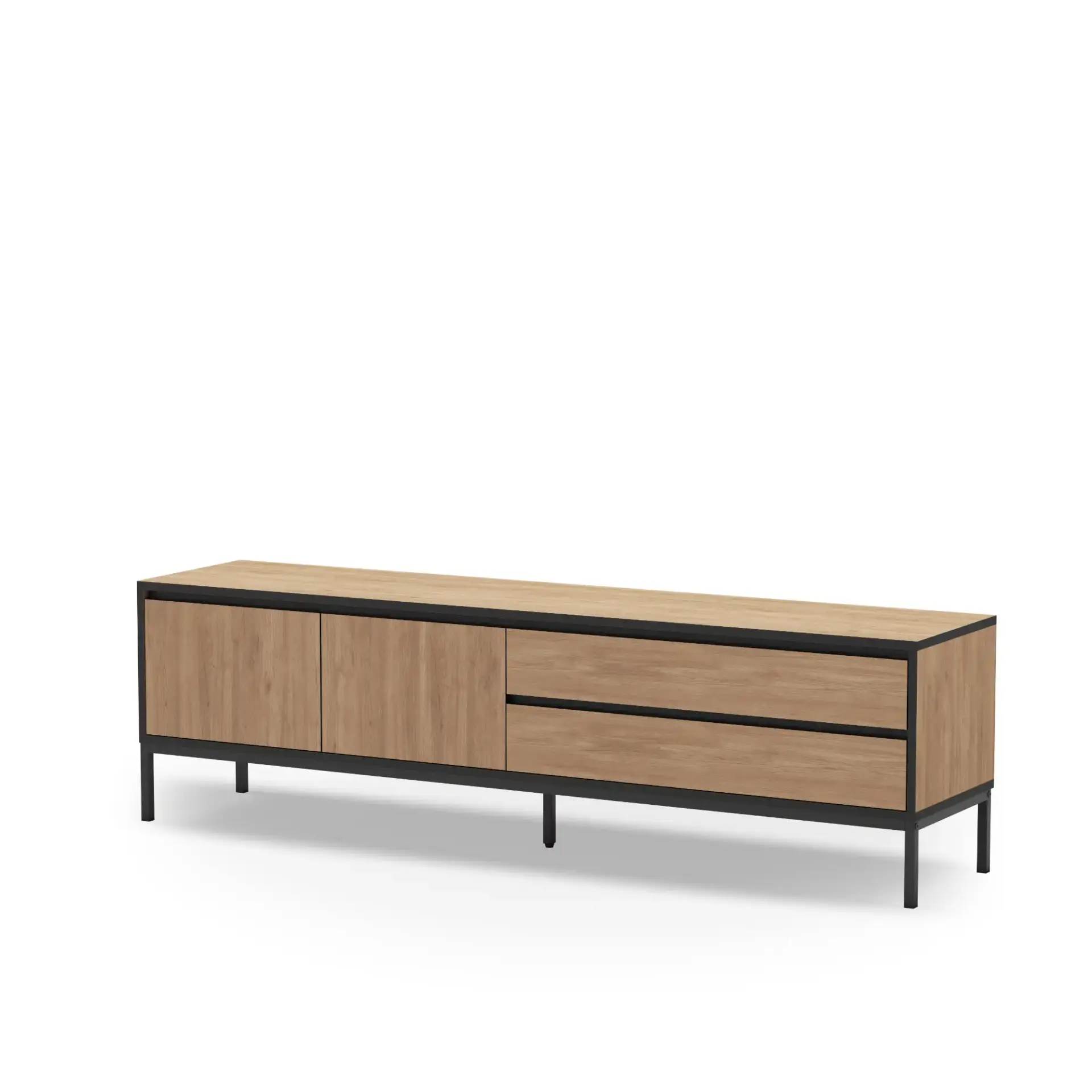 MUEBLE TV LORENZA 180CM SEPET/NEGRO PATA META