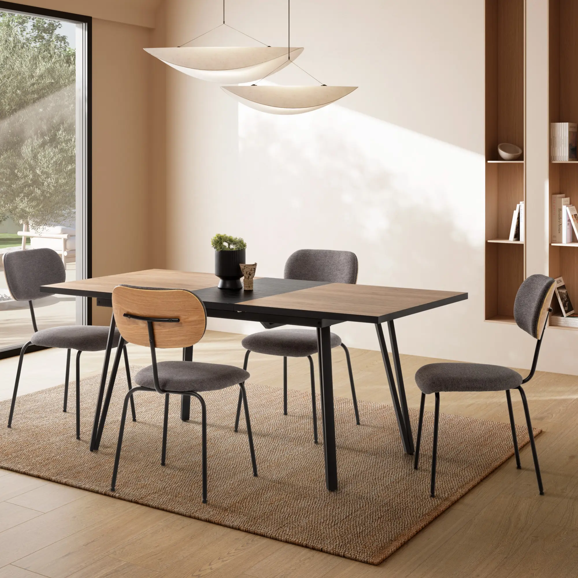SILLA DASH NEGRO 4P