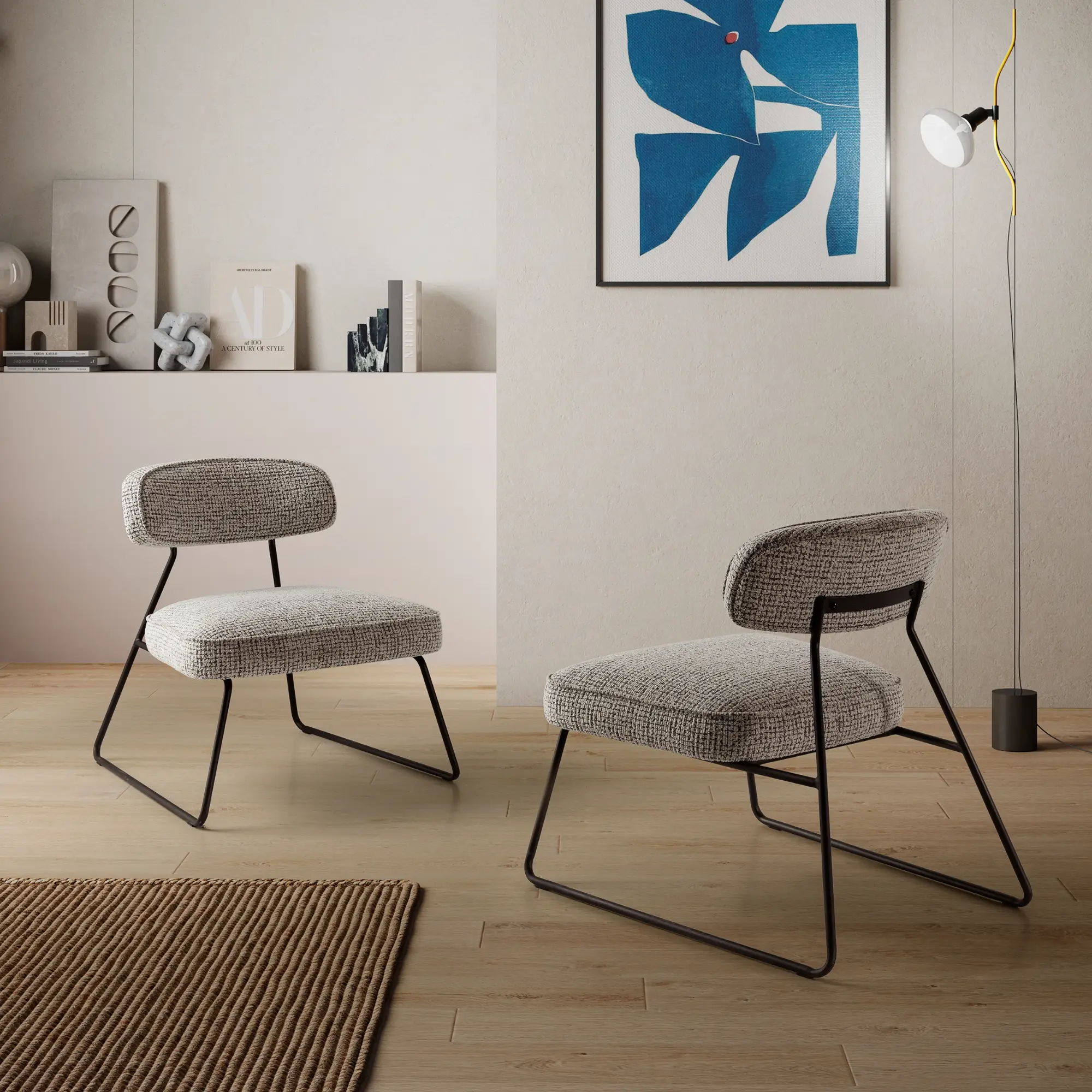 SILLA ELON BLANCO/NEGRO