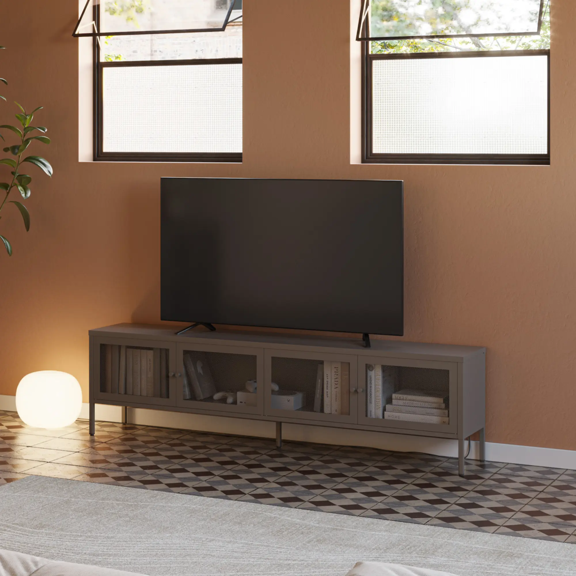 MUEBLE TV FAYNA 4 PUERTAS MOCA