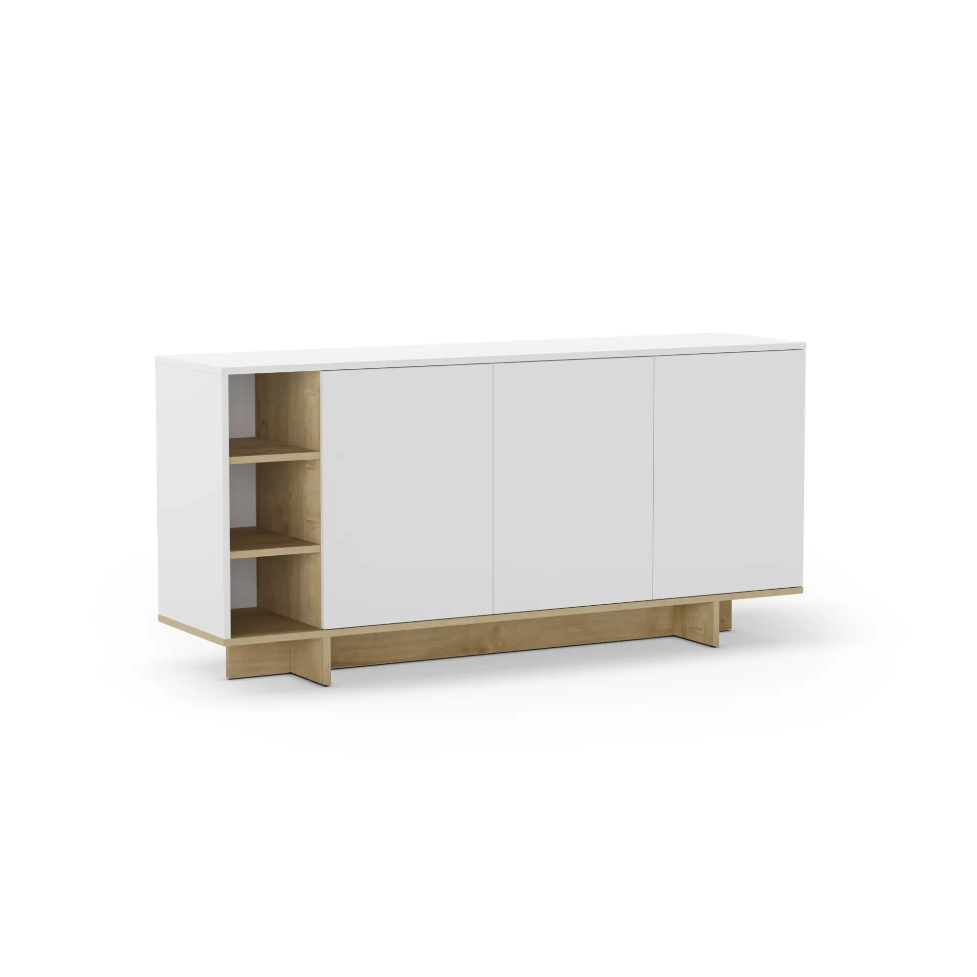 APARADOR CEQUOIA 3P3H 170CM BLANCO:ROBLE 2