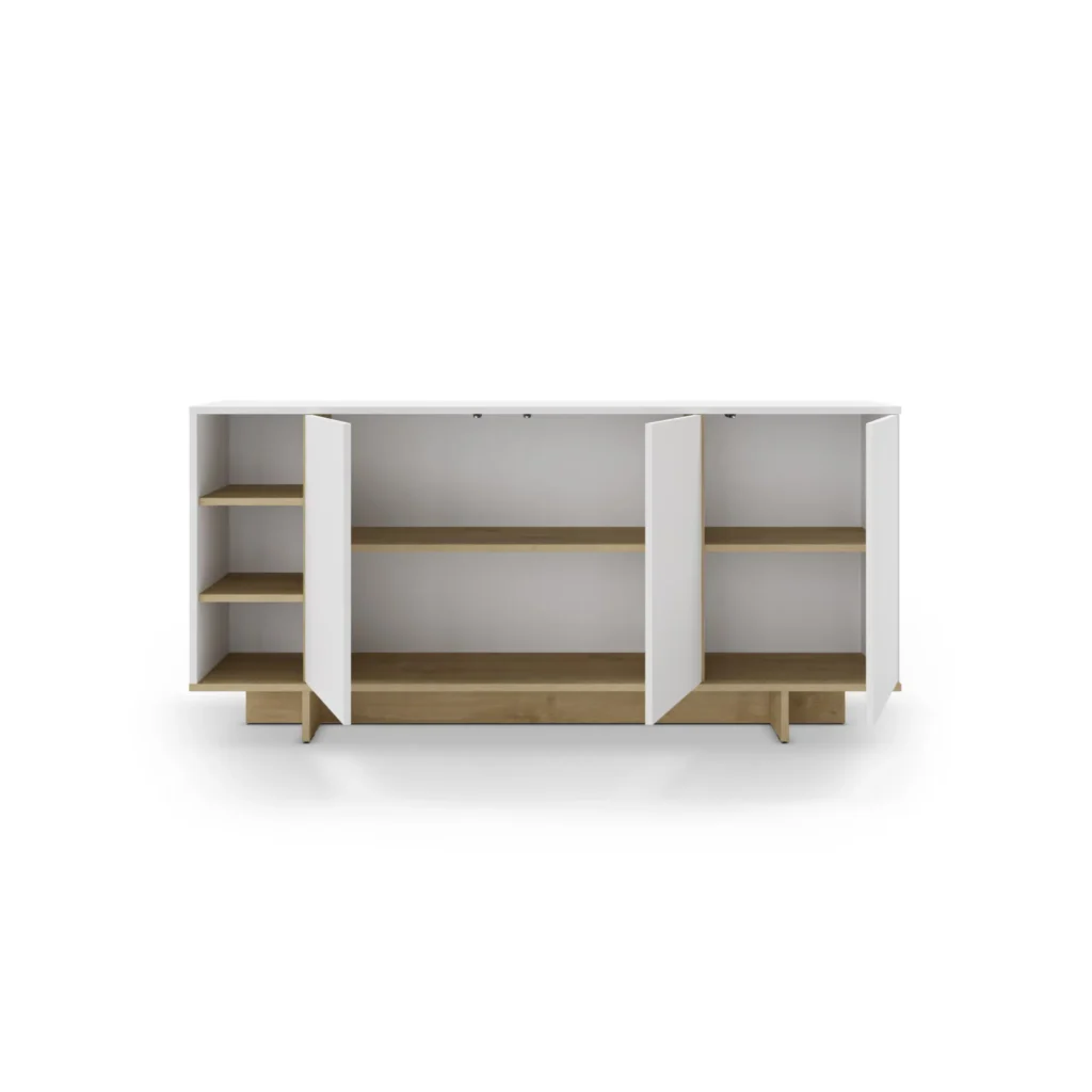APARADOR CEQUOIA 3P3H 170CM BLANCO:ROBLE 3