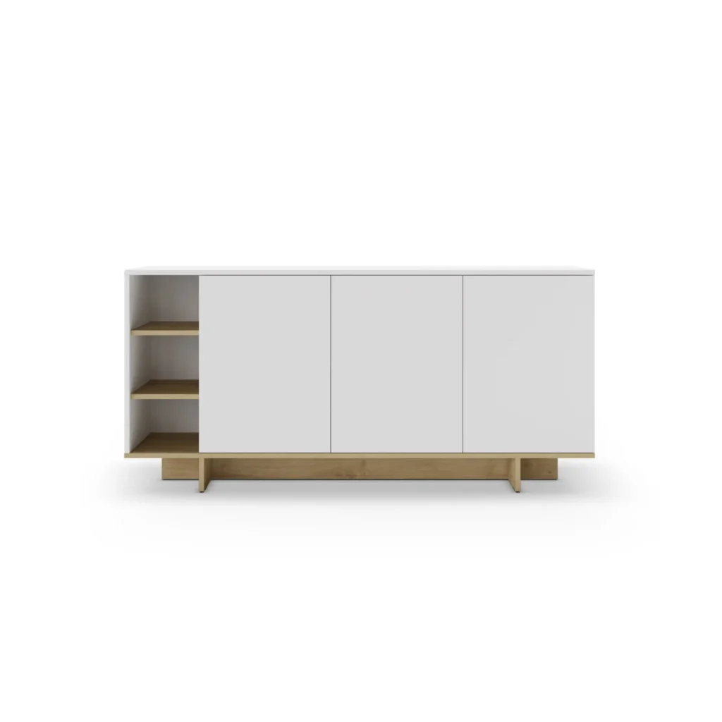 APARADOR CEQUOIA 3P3H 170CM BLANCO:ROBLE 6