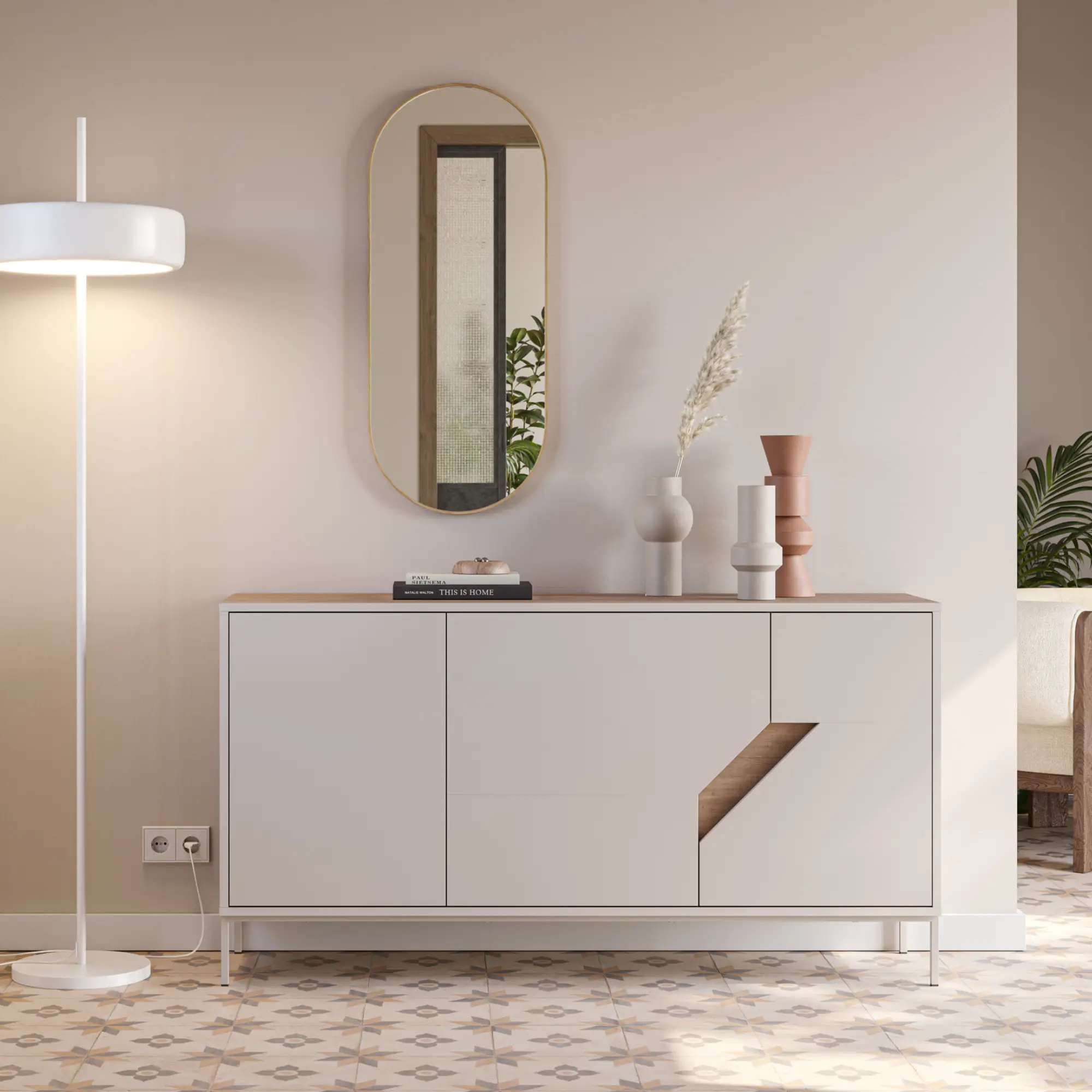 APARADOR LILOU 3P 150CM SEPET /CREMA