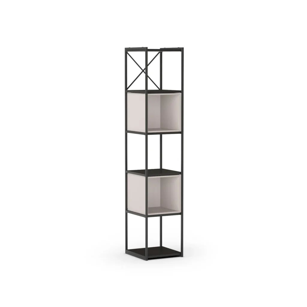 ESTANTERIA ANYA 36CM NEGRO CUBO CREMA 1