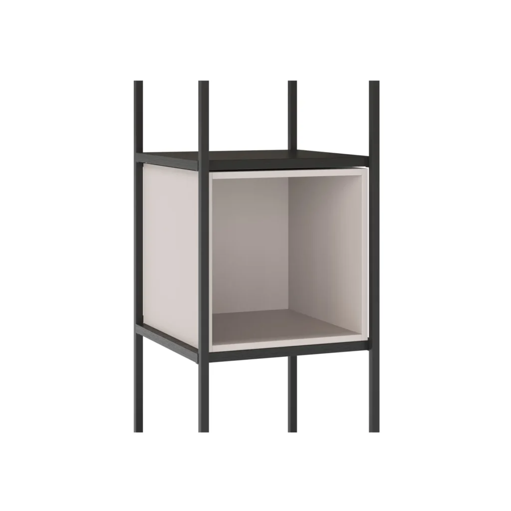 ESTANTERIA ANYA 36CM NEGRO CUBO CREMA 4