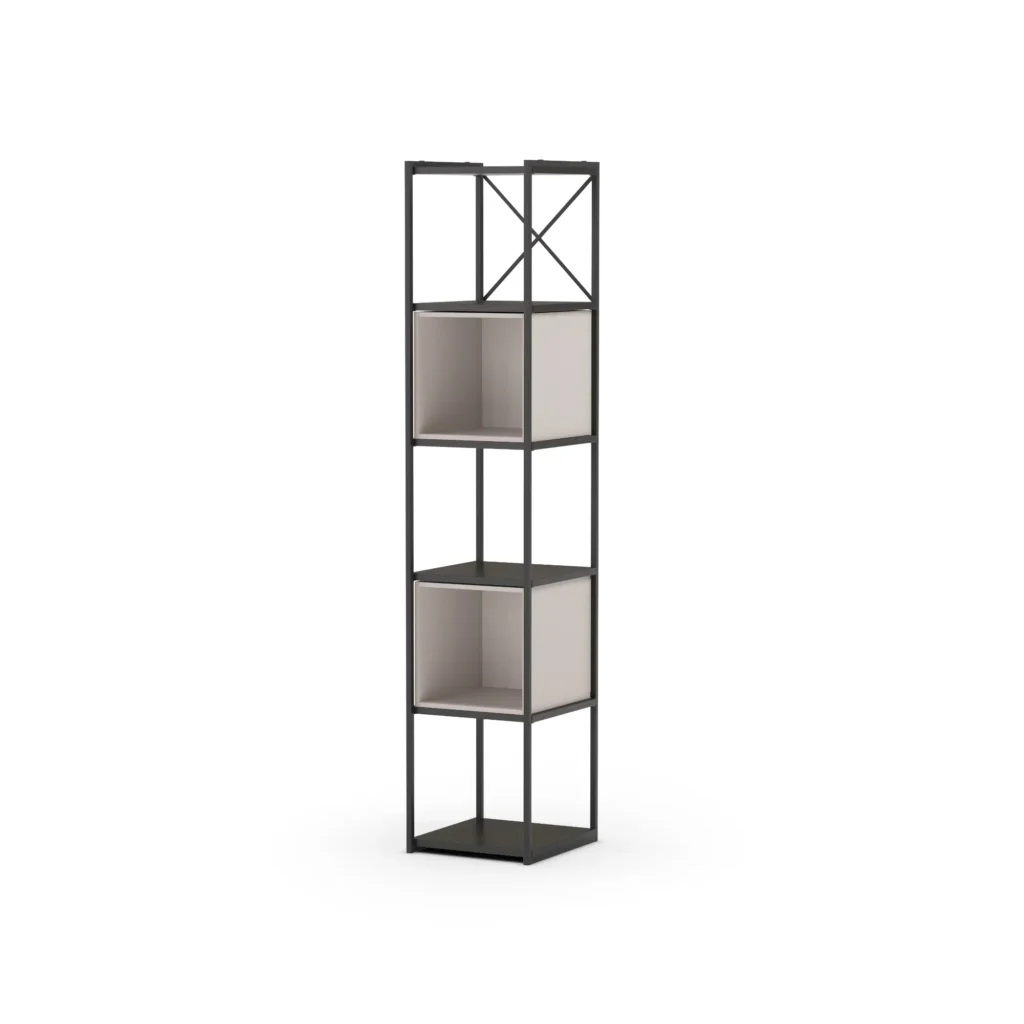 ESTANTERIA ANYA 36CM NEGRO CUBO CREMA 5