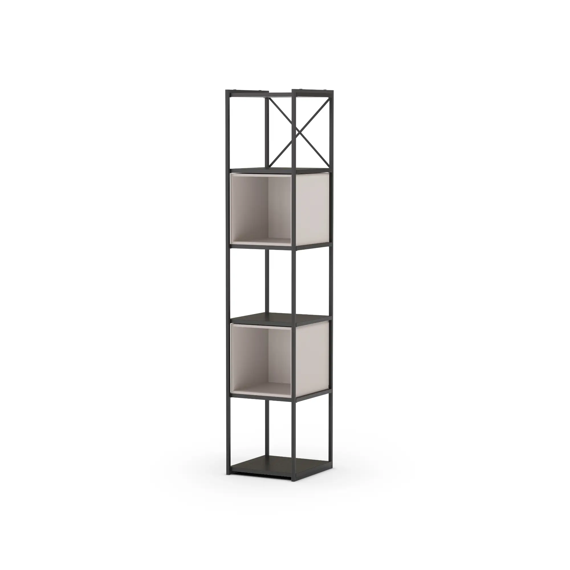 ESTANTERIA ANYA 36CM NEGRO CUBO CREMA 5