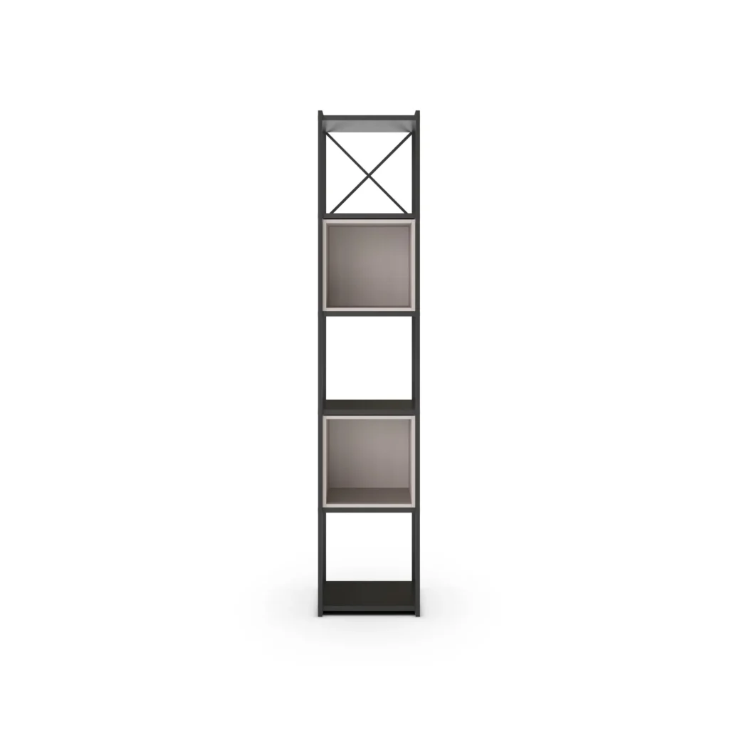 ESTANTERIA ANYA 36CM NEGRO CUBO CREMA 6