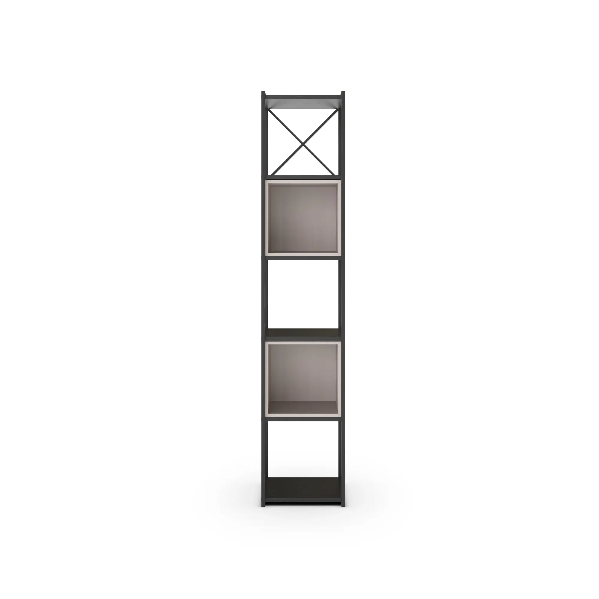 ESTANTERIA ANYA 36CM NEGRO CUBO CREMA 6