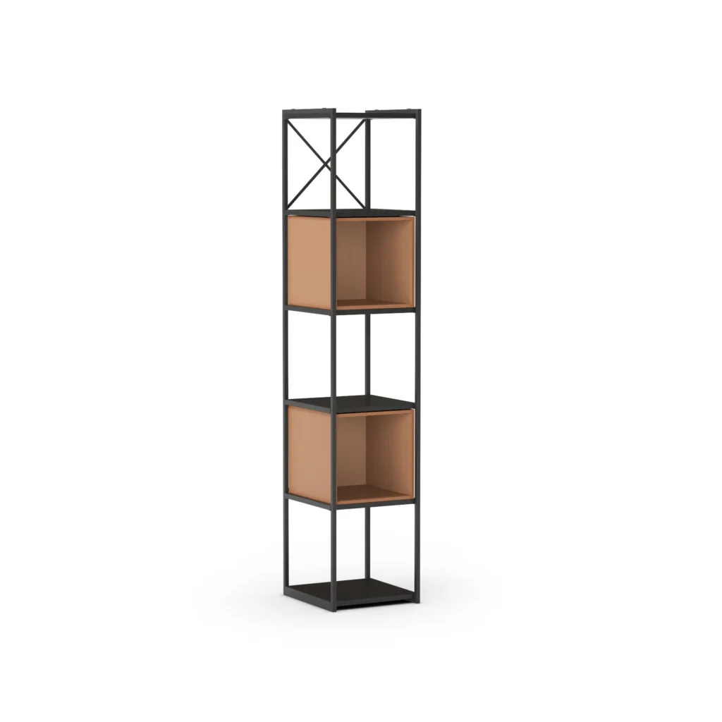 ESTANTERIA ANYA 36CM NEGRO CUBO TERRACOTA 1
