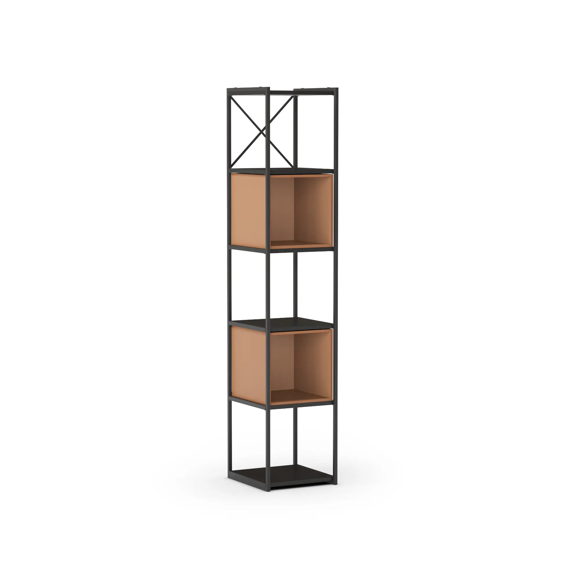 ESTANTERIA ANYA 36CM NEGRO CUBO TERRACOTA 1