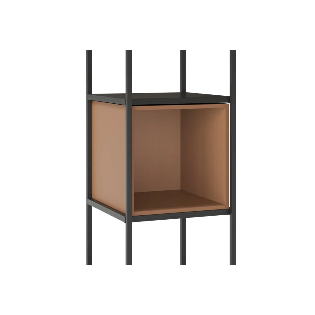 ESTANTERIA ANYA 36CM NEGRO CUBO TERRACOTA 3