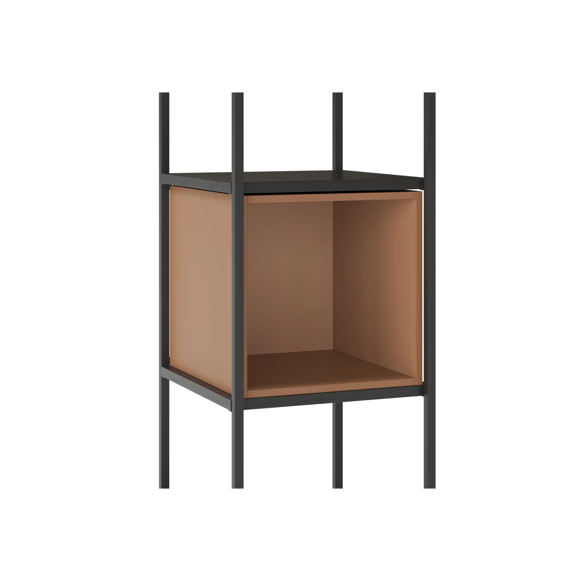 ESTANTERIA ANYA 36CM NEGRO CUBO TERRACOTA 3