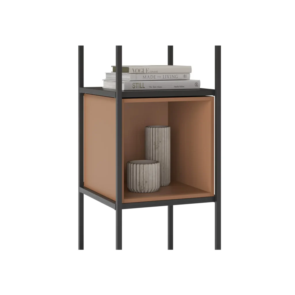 ESTANTERIA ANYA 36CM NEGRO CUBO TERRACOTA 6