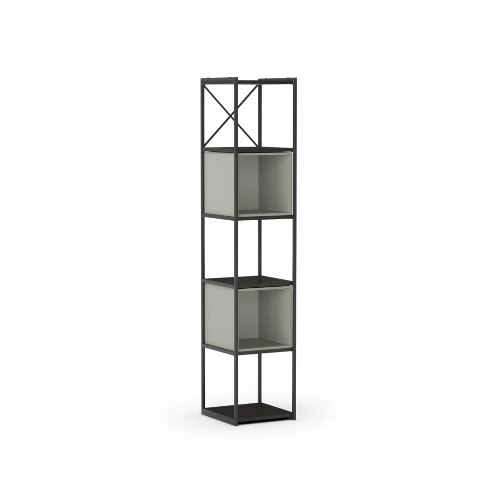 ESTANTERIA ANYA 36CM NEGRO CUBO VERDE 1