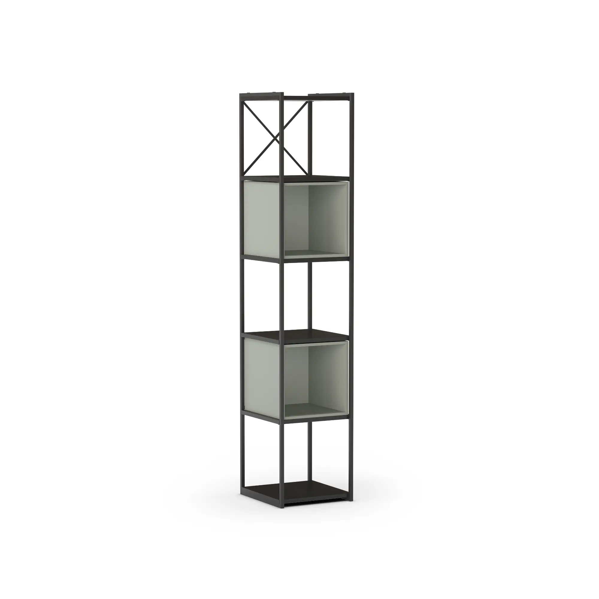 ESTANTERIA ANYA 36CM NEGRO CUBO VERDE 1
