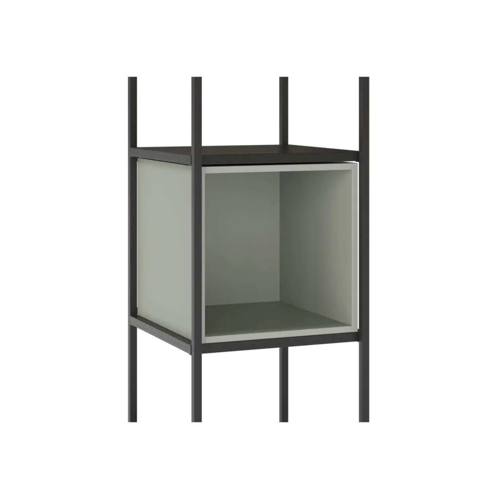 ESTANTERIA ANYA 36CM NEGRO CUBO VERDE 2