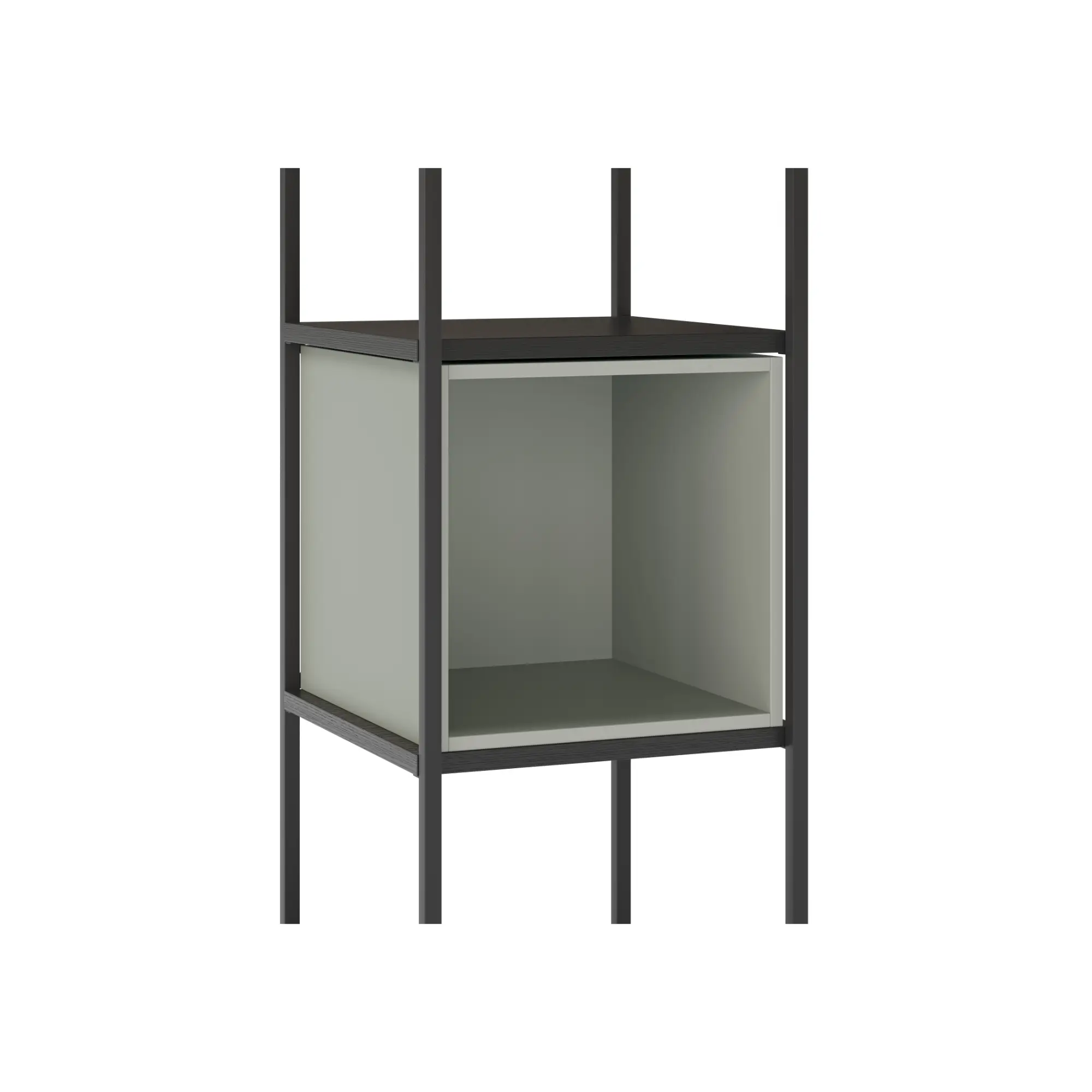 ESTANTERIA ANYA 36CM NEGRO CUBO VERDE 2
