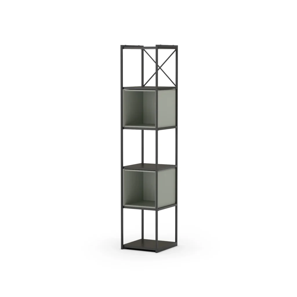 ESTANTERIA ANYA 36CM NEGRO CUBO VERDE 4