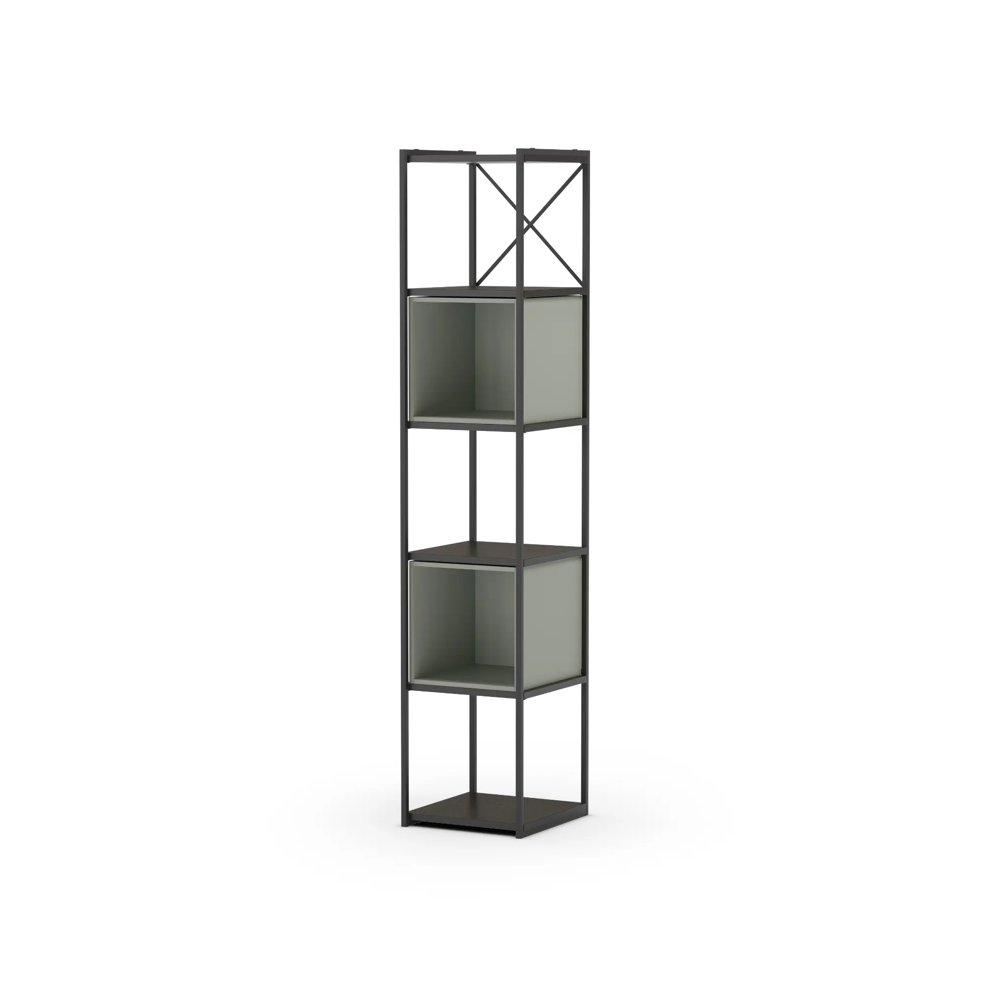 ESTANTERIA ANYA 36CM NEGRO CUBO VERDE 4