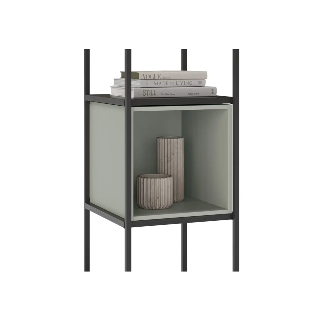 ESTANTERIA ANYA 36CM NEGRO CUBO VERDE 6
