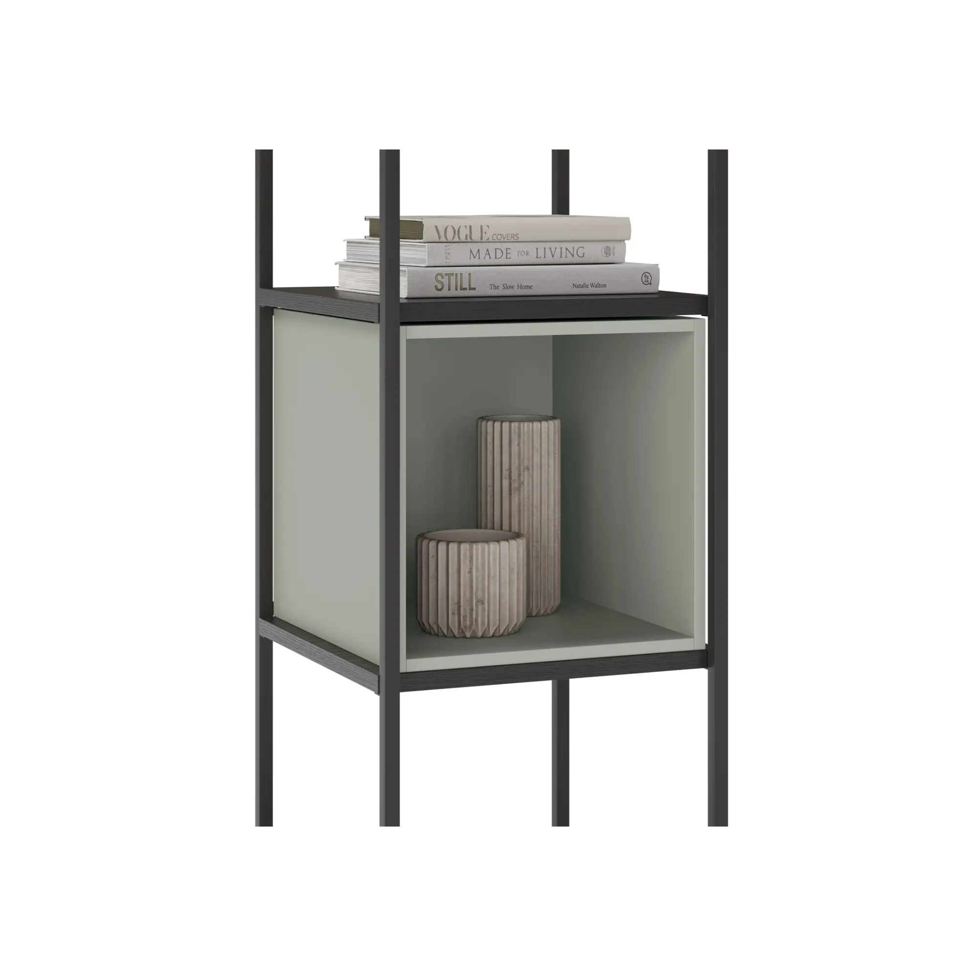 ESTANTERIA ANYA 36CM NEGRO CUBO VERDE 6