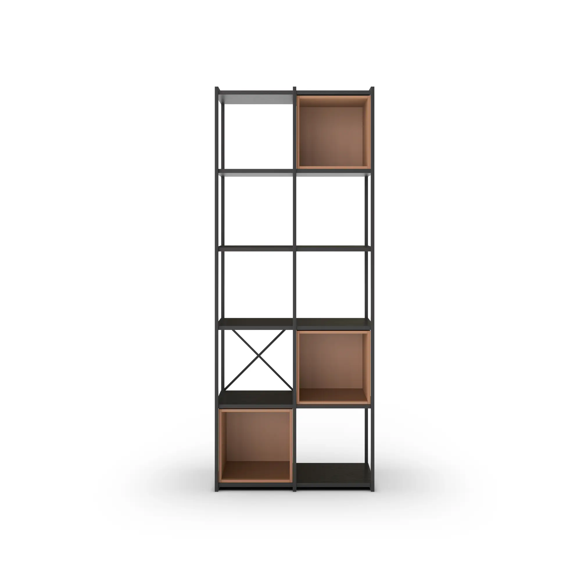 ESTANTERIA ANYA 70CM NEGRO CUBO TERRACOTA 5