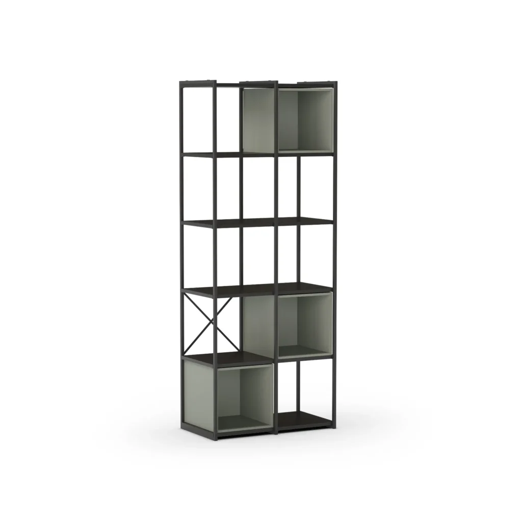 ESTANTERIA ANYA 70CM NEGRO CUBO VERDE 1