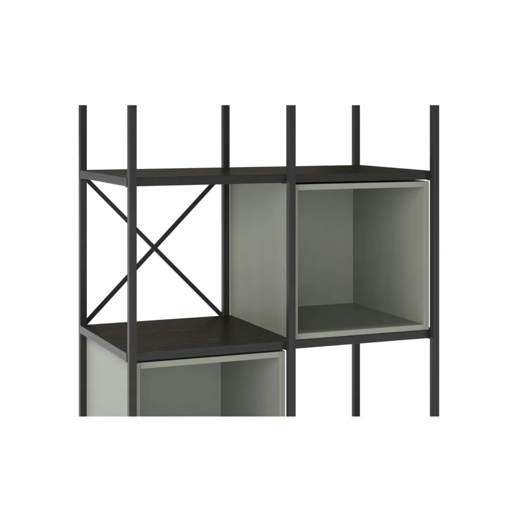ESTANTERIA ANYA 70CM NEGRO CUBO VERDE 3