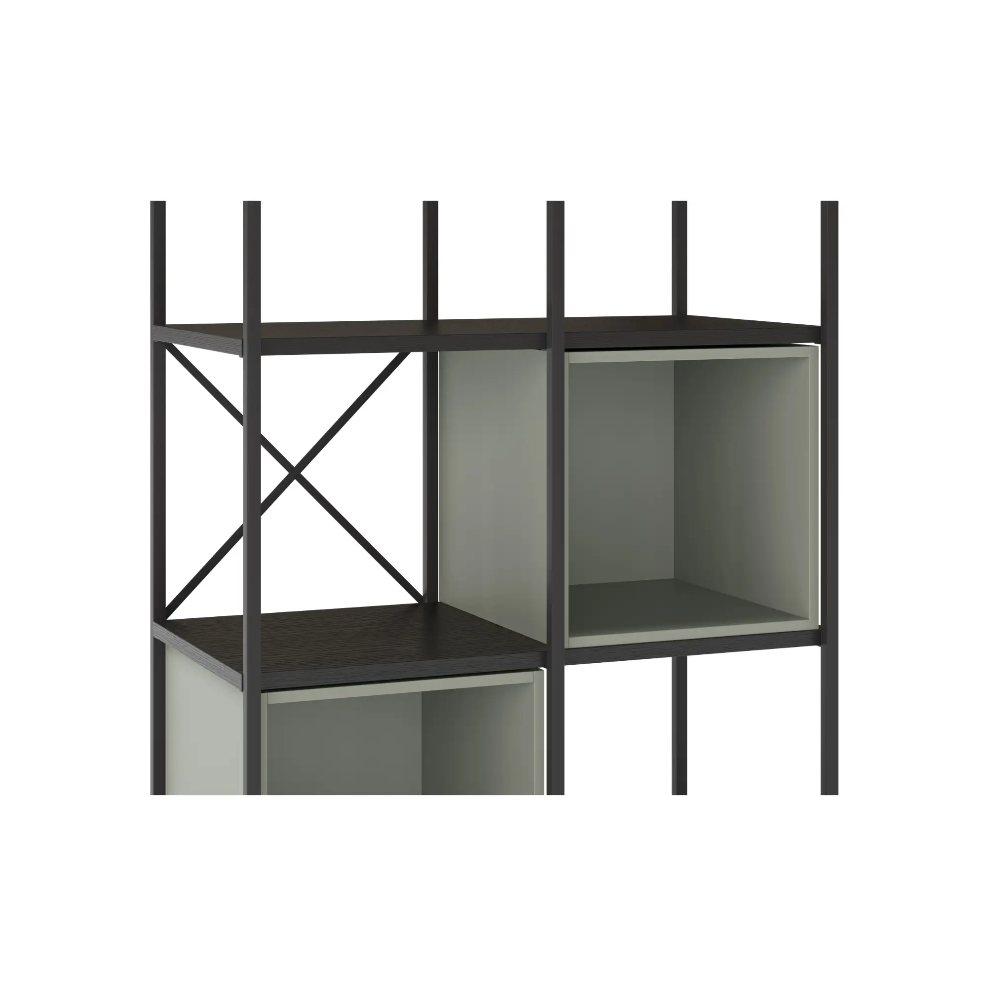 ESTANTERIA ANYA 70CM NEGRO CUBO VERDE 3