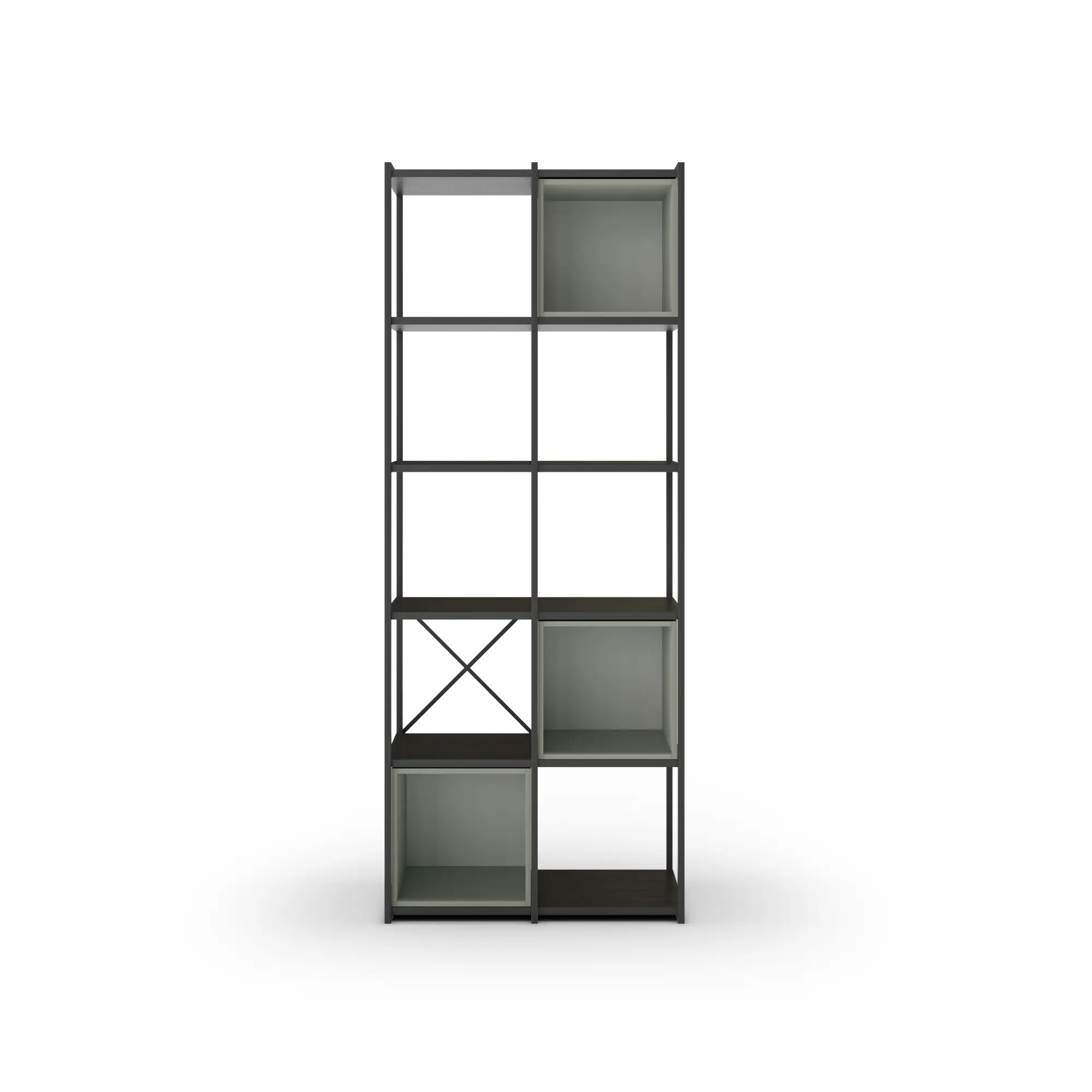 ESTANTERIA ANYA 70CM NEGRO CUBO VERDE 5