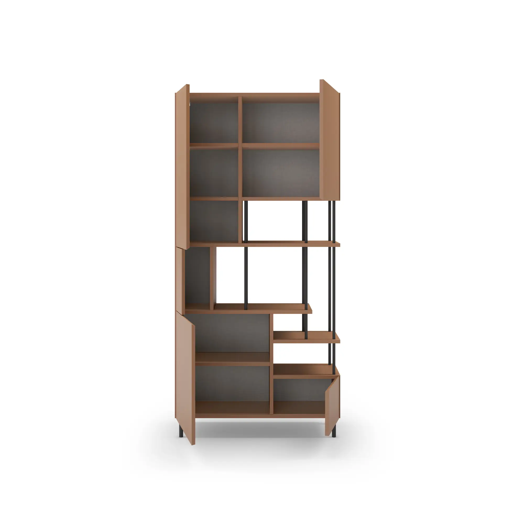 ESTANTERIA PERLA 5P TERRACOTA:NEGRO 3