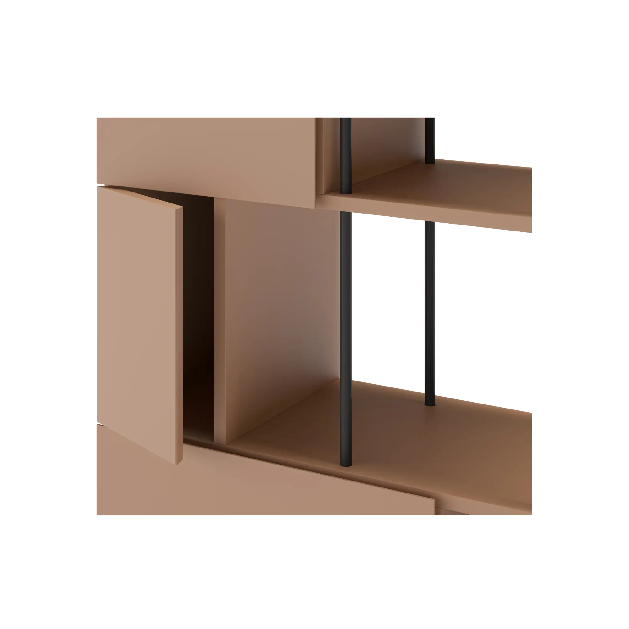 ESTANTERIA PERLA 5P TERRACOTA:NEGRO 4