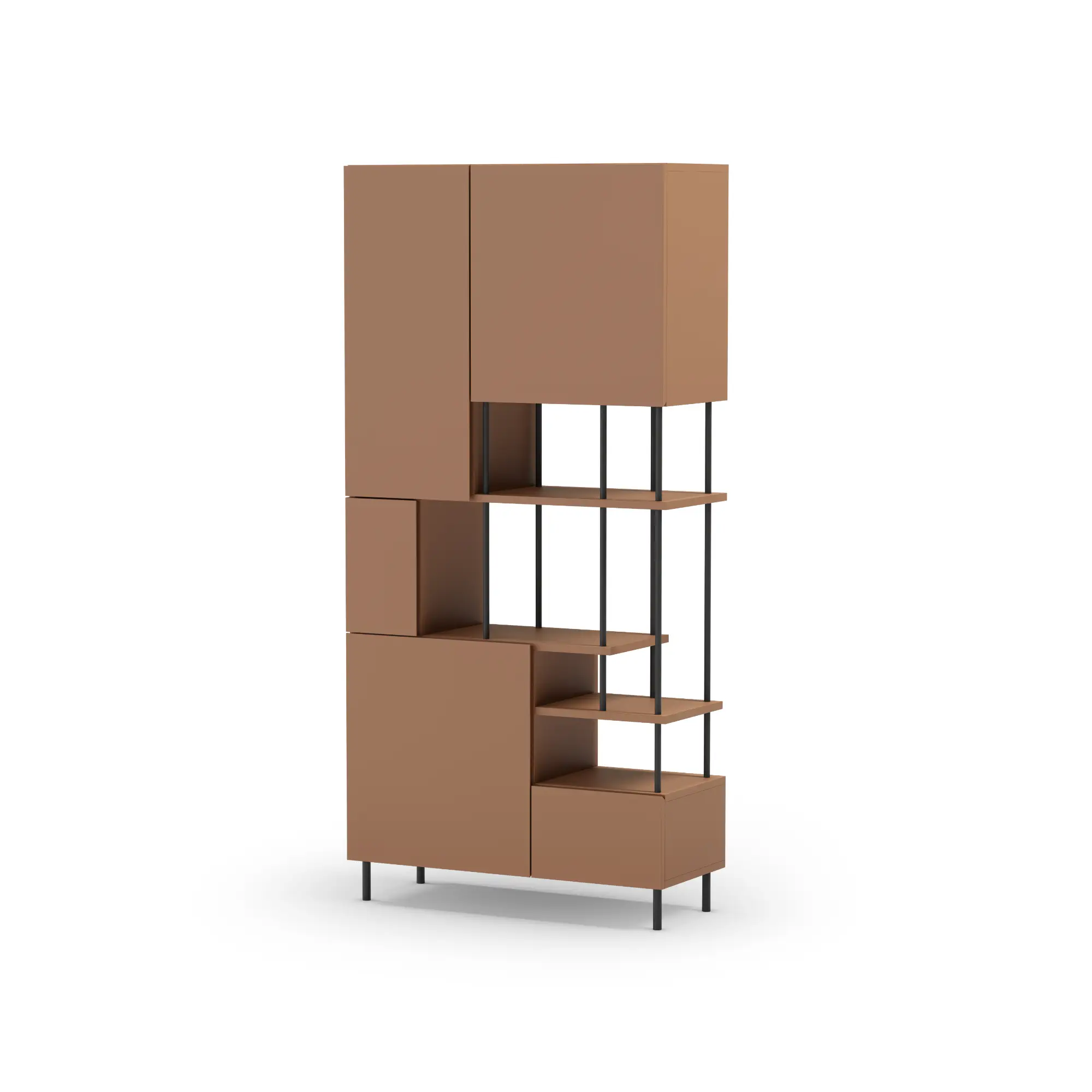 ESTANTERIA PERLA 5P TERRACOTA:NEGRO 5