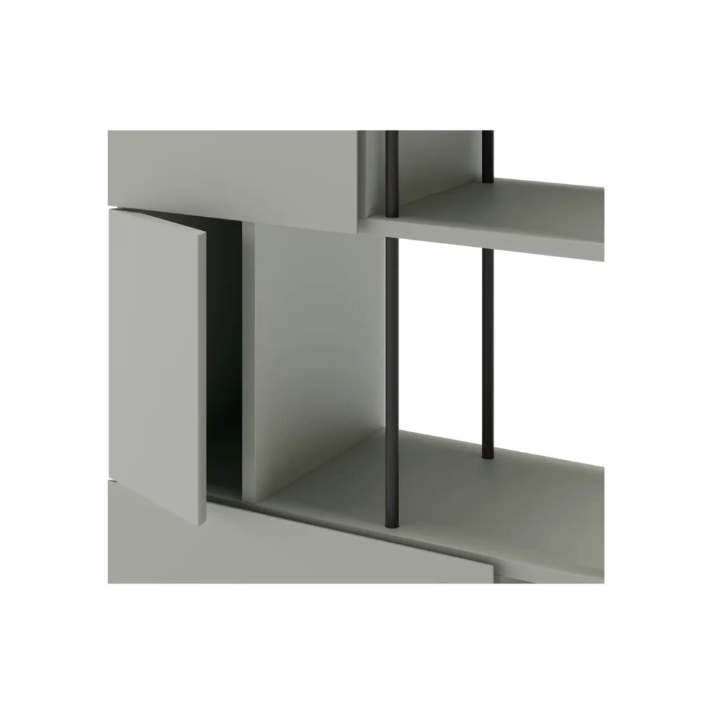 ESTANTERIA PERLA 5P VERDE:NEGRO 4