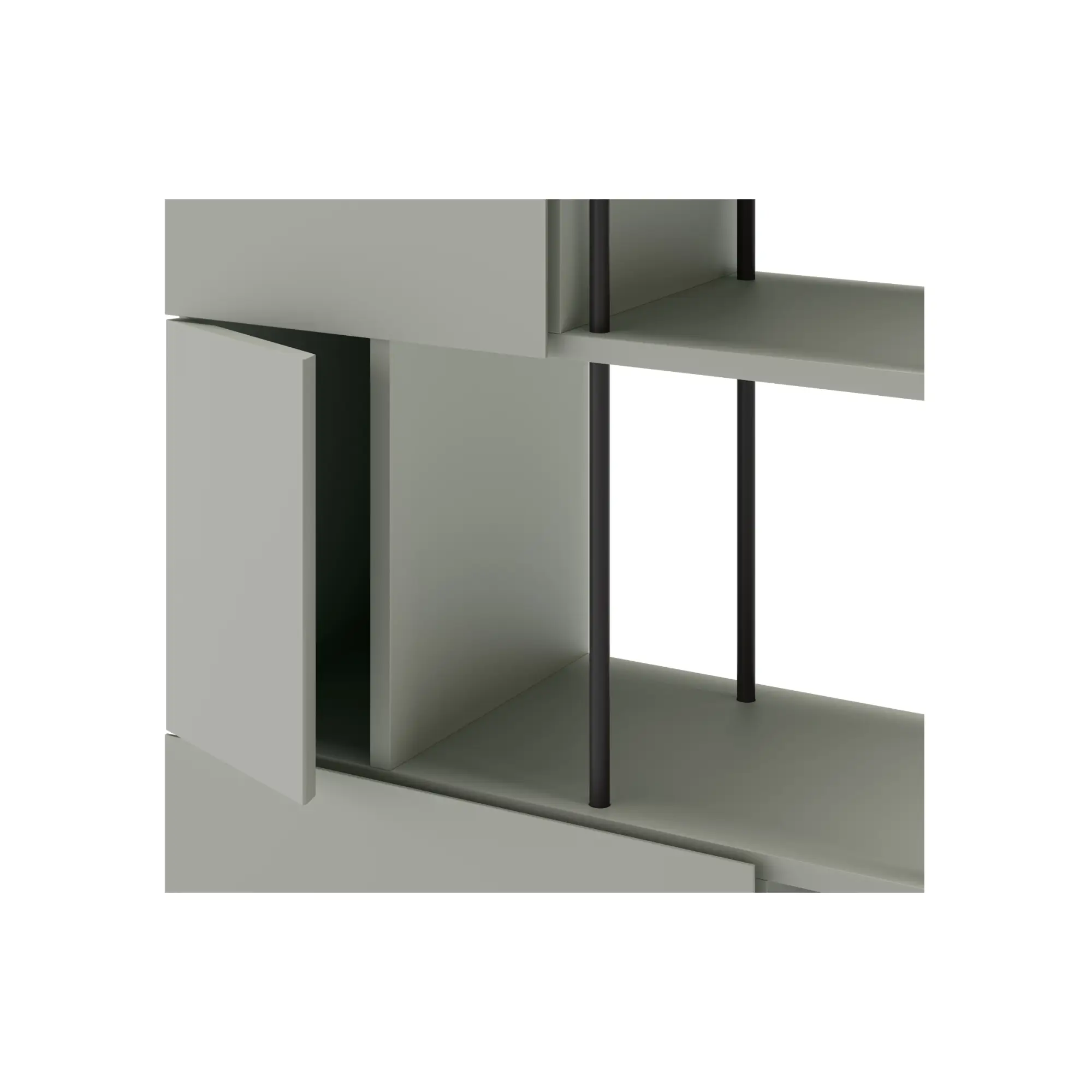 ESTANTERIA PERLA 5P VERDE:NEGRO 4