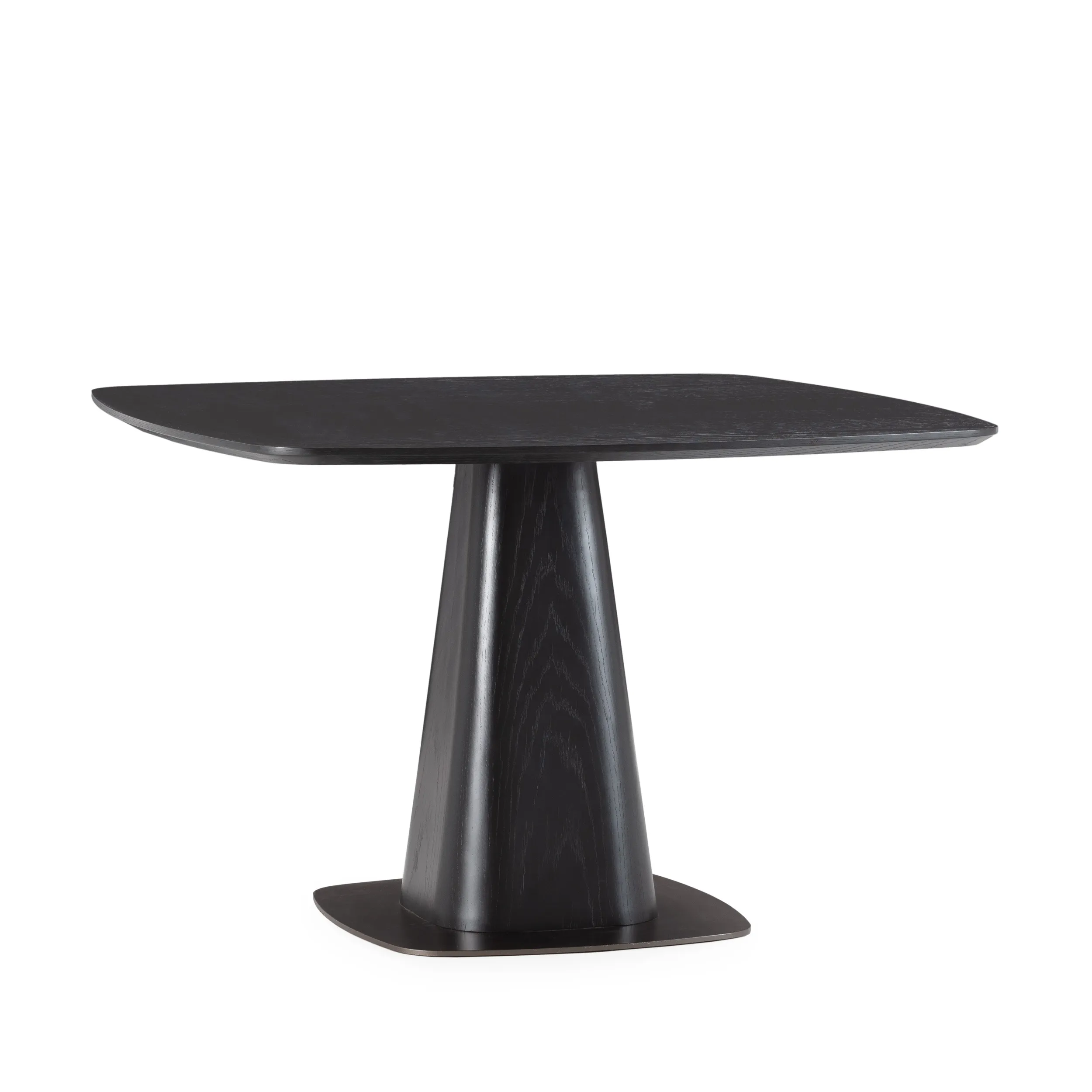 MESA CUADRADA ETEL 120CM NEGRO 2_risultato Mesa Etel cuadrada de comedor en color negro con base central de diseño escultórico
