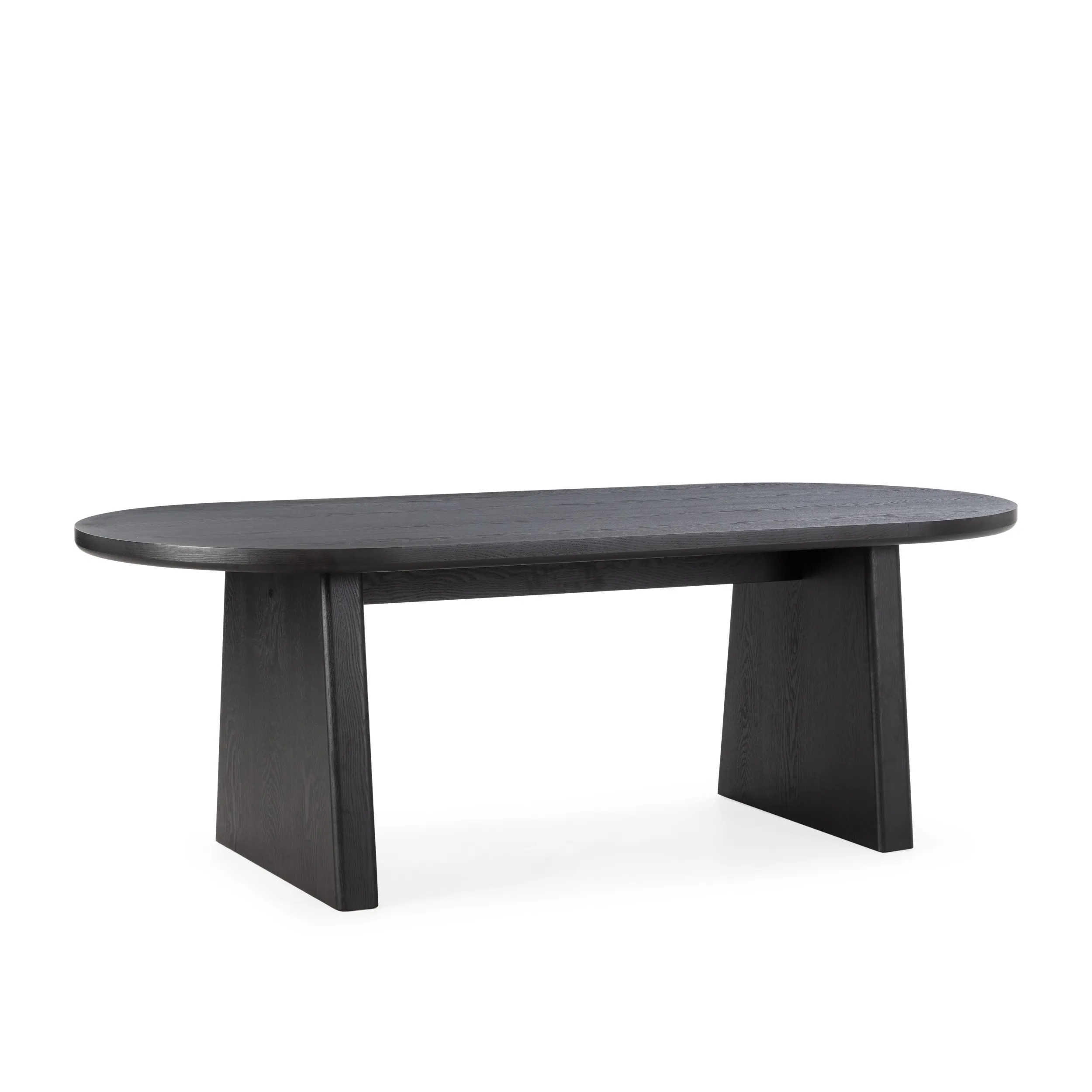MESA OVAL BLAIR 220CM NEGRO 2_risultato Mesa Blair ovalada de comedor en negro con patas inclinadas y diseño contemporáneo