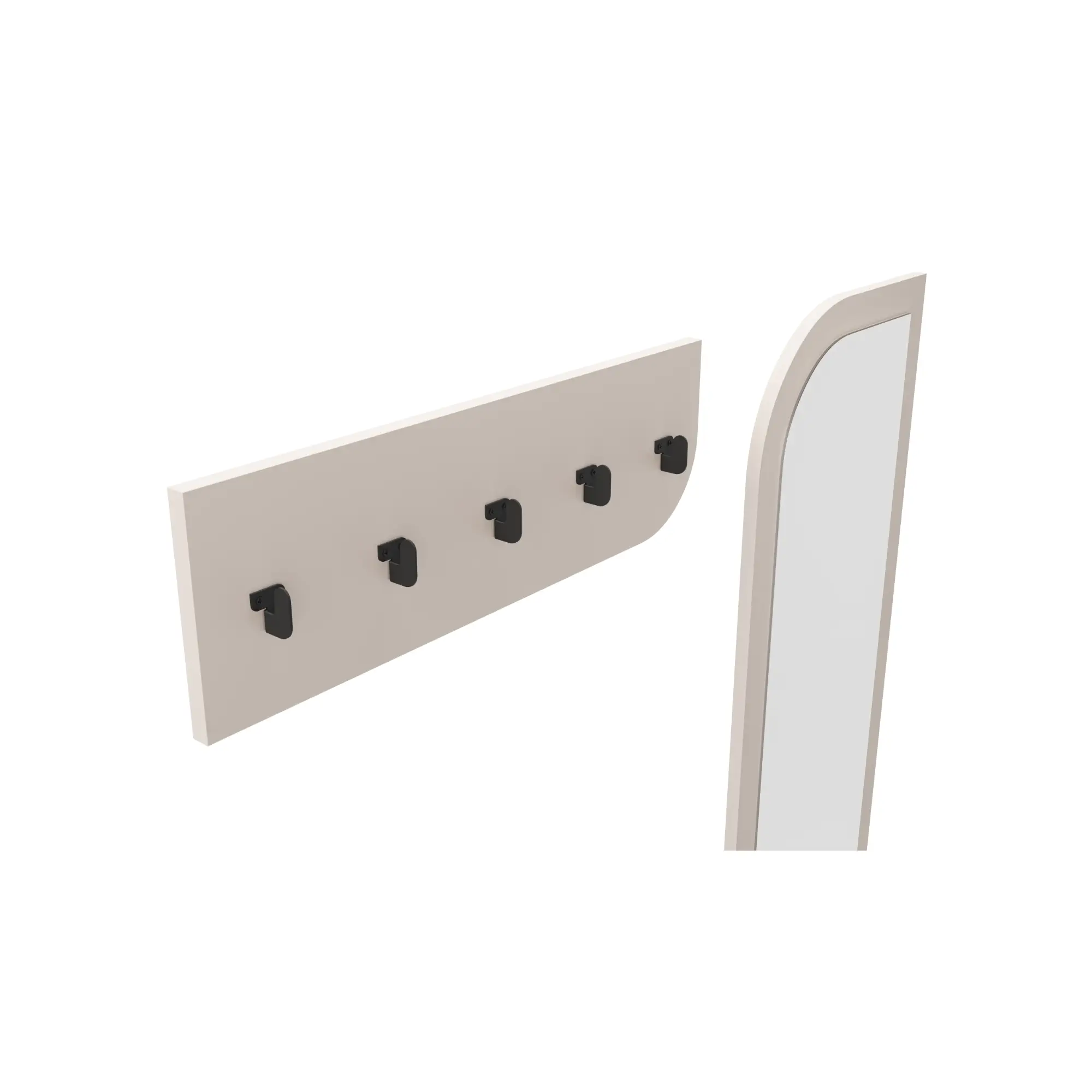 MUEBLE ZAPATERO BEA 2P+ESPEJO CREMA 4